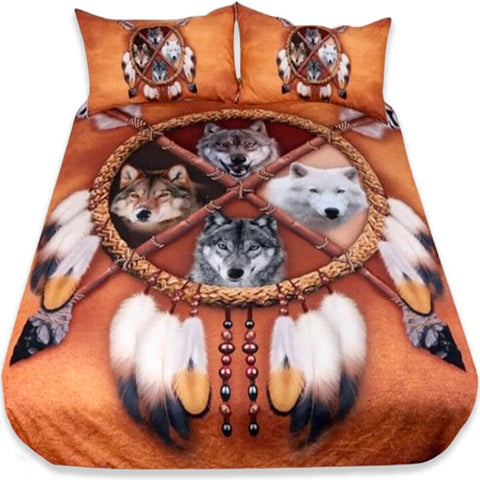 Couette de Lit Loup Animaux